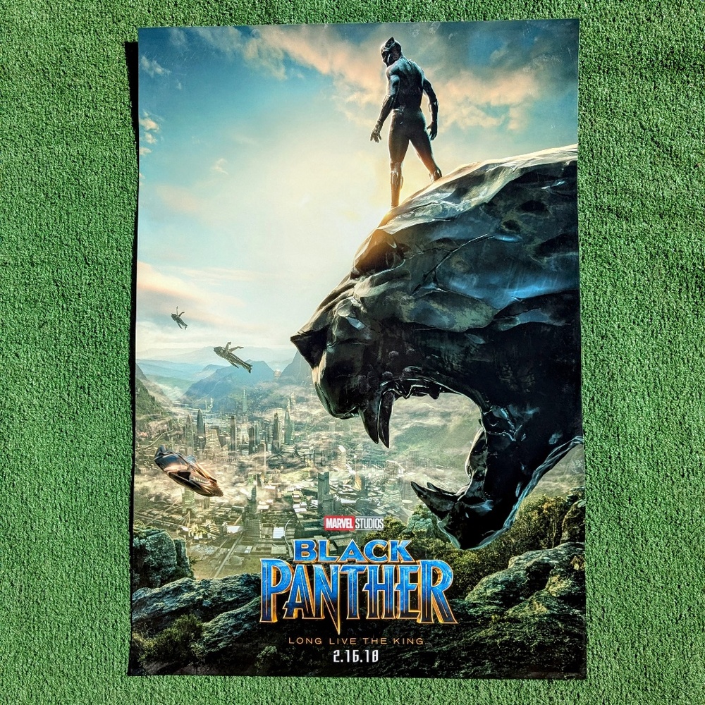 Black Panther 27x19 Long Live the King Movie Poster 2018 Marvel Studios Art NOS